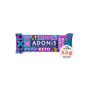 KETO lazdyno riešutų ir šokolado batonėlis | Adonis (45 g)