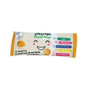 Mangų skonio ledinukas su vitaminais, be pridėtinio cukraus | LOLLITOL (6 g)