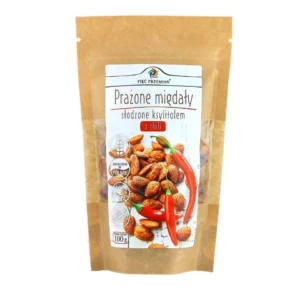 Skrudinti migdolai čili skonio su ksilitoliu, be glitimo | PIĘĆ PRZEMIAN (100 g)