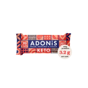 KETO pekano, lazdyno riešutų ir kakavos batonėlis | Adonis (35 g)