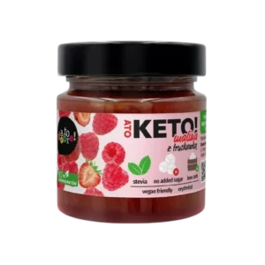 Becukrė aviečių ir braškių uogienė | A To Keto! (200 g)